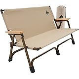 ロゴス(LOGOS) Tradcanvas ポータブルアッセムチェアfor2 73173165 ベージュ (約)幅110.5×奥行55.5×高さ61.5cm(座高28cm)