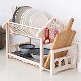 ダブルドレインラックキッチン食器収納棚料理ラックマルチレイヤーフロアラック収納棚