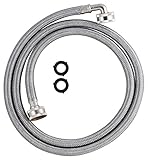 LDR 504 1235 Washing Machine High Pressure Stainless Steel Reinforced Gooseneck Inlet Hose, 5-Foot [
