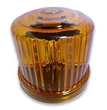 LED回転灯 アンバー 黄色　電池式(単三×4本) マグネット設置型　回転速度調節可能