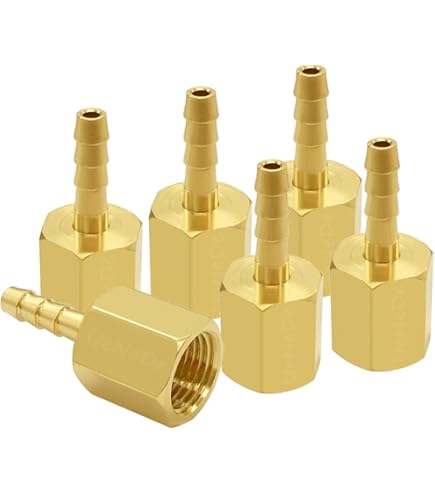 Amazon.co.jp: MAACFLOW - 真鍮有刺鉄ホース継手 1/8インチホースID