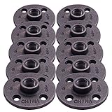 パイプ飾り38 flg10pk 3 / 8インチフランジ工業スチールグレー標準と互換性3 / 8インチパイプと継手(フランジ)の10枚パック