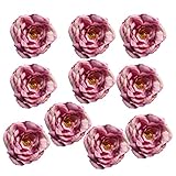 Perfk 人工牡丹　シルクフラワー　造花　ホーム装飾　結婚式　DIYアクセサリー　花飾り　10個　全11色 - 紫