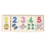 Domybest木製のおもちゃ パズルおもちゃ カラーランダム ユニークなモデリング ベビー認識ボード ベビー・インテリジェンスの開発 赤ちゃん数の能力を養う 赤ちゃんの知恵を刺激する 3歳以上