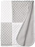 Spasilk新生児女の子Minky Raised Dot Blanket withサテントリム カラー: グレイ