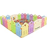Yuena Care ベビーサークル プレイヤード ベビールーム パネルセット おもちゃ 組み立て簡単 赤ちゃん 幼児 5ヶ月-6歳 色ランダム 20+1+1