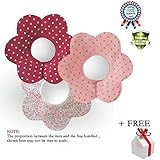 Baby Waterproof 360 Degree Rotatable Bibs Saliva Towels Absorbent Terry with Snaps for Girls by COFF