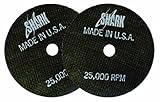 Shark 12704 3-Inch by 1/16-Inch by 3/8-Inch Double Reinforced Cut-off Wheels, 54-Grit, 10-Pack [並行輸入