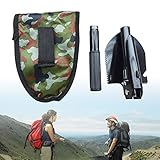 Tiptiper ミリタリー折りたたみメタルシャベル、サバイバルスペード緊急Foldableミニショベルガーデンキャンプアウトドアツールキット