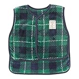 (チャックル) chuckle *ボンシュシュ*タータンチェック柄ソフトボアロングベスト グリーン 50-80cm P9025-00-70