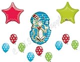 Dr。Seuss The Cat in the Hat Happy Birthday Balloons Decoration Suppliesパーティーベビーシャワーby Anagram