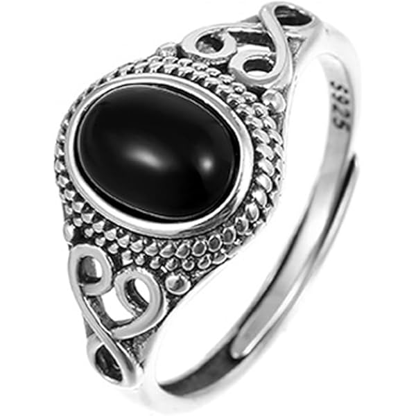 Amazon | ナバホ族 インディアンジュエリー オニキス リング USA製