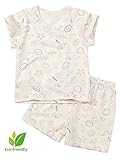 【あるこんたるこん】〈J＆T〉ベビー ルームウェア シェール キッズ ３分袖 ショートパンツ ジュニア 女の子 コットン パジャマ (120)