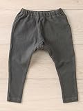 RUGGED WORKS ( ラゲッドワークス ) 日本 製 ベビー サルエル ロング パンツ 赤ちゃん 男の子 女の子 長ズボン お名前タグ付き 生後5～7ヶ月 70 グレー