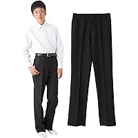 [サニーハグ] 学生服 ズボン 通年用 全国学校標準 男子 制服 スラックス 黒 ストレッチ 丸洗い 速乾 軽量 丈夫 防汚 ノータック すそ上げテープ付き 中学生 高校生