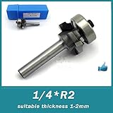 wood trimming bearing 1/4"*R2 4 teeth woodworking milling cutter edge trimmer 55mm Length 19mm(626RS