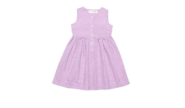 Amazon アイアムマリリン Iammarilyn子供服 女の子 ワンピース ジャンパースカート ノースリーブ 普段着 通学着 お出かけ着 サッカー生地チェック柄リボン付き前開きギャザー パープル 150cm ワンピース チュニック 通販