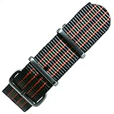 [time+] 20mm NATO G10 バリスティックナイロンストラップ 腕時計ベルト ミリタリーバンド ヴィンテージボンド/ブラッシュド