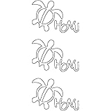 Amazon Nc Smile ハワイアン ステッカー ホヌ Honu プルメリア Aloha ホワイト ステッカー デカール 車 バイク