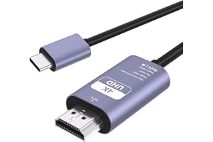USB Type C HDMI 変換ケーブル - 1M 【4K@30Hz映像出力 / ミラーリング】 HDMI Type-C 接続ケーブル アダプタ 設定不要 プラグ＆プレイ iPhone 15/16 Pro/MacBook/iPad Pro/Surface/Galaxy 等対応 (※DP Alt Mode必須)