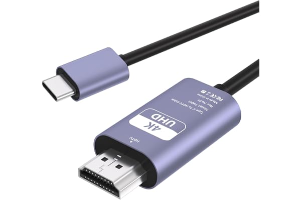 USB Type C HDMI 変換ケーブル - 1M 【4K@30Hz映像出力 / ミラーリング】 HDMI Type-C 接続ケーブル アダプタ 設定不要 プラグ＆プレイ iPhone 15/16 Pro/MacBook/iPad Pro/Surface/Galaxy 等対応 (※DP Alt Mode必須)