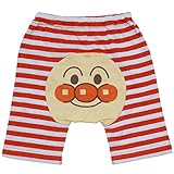 2017年 夏物 アンパンマン 天竺 総柄５分丈パンツ Anpanman レッド◇80cm
