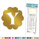 花で文字Y初期 – Fun Kids女の子ベビー部屋 – ビニールステッカーデカール壁アート装飾 ゴールド 061116W5389_MetallicGold