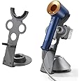 ZAZ Dyson Supersonic Ionic Hair Dryer Compatible Storage Stand Attachment Storage Holder with Cord Clip Magnetic Dryer Stand Compatible with New Attachments Gray dy-002