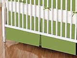SheetWorld - MINI Crib Skirt (24 x 39) - Sage Woven - Made In USA by sheetworld