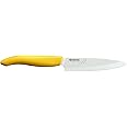 京セラ セラミック 包丁 日本製 軽く 鋭く キレイに切れる 包丁 ペティ 11cm 硬いから切れ味が長く続く サビない素材 よく切れる 食洗機 除菌漂白 OK セラミック包丁 フルーツ イエロー FKR-110YL