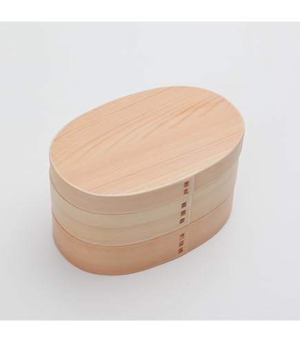 Amazon｜大館曲げわっぱ 入子丸弁当箱二段 (n0001) 秋田県の伝統工芸品
