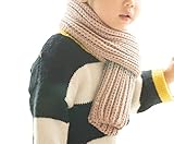 Snoneマフラー　子供　春秋 かわいい　毛糸　ニット マフラー　ブーム　暖かい　きれい　無地　シンプル