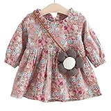 ベビー服 子供服 女の子 ワンピース キッズ ドレス 新生児 ボディースーツ ベビー 長袖 赤ちゃん 入学式 出産祝い 七五三 綿 花柄 ベビースーツ (100cm)