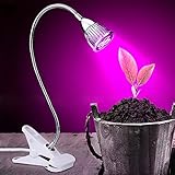 5 W 220 V デスクトップクリップフレキシブルネック 5 ホームオフィスガーデン温室効果の LED 植物成長灯
