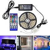 AEGOOL LEDテープライト 防水 RGBW(昼光色)テープ SMD5050 10M 高輝度 40キーリモコン付き 60leds/m リビングルームの装飾照明