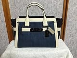 COACHカバン 37731 SWAGGER CARRYALL DENIM WHITE LEATHER [並行輸入品]