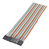 uxcell　ジャンパーワイヤー　リボンケーブル　シングルヘッド　メス　4P　20cm長さ　2.54mmピッチ　10本入り