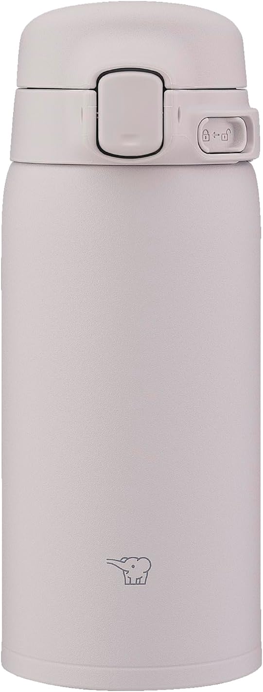 象印 水筒 360ml 【洗いやすく進化】 食洗機対応 シームレスせん 洗う点数2点のみ 軽量&コンパクト 保冷・保温 ワンタッチマグ ソフトグレージュ SU-BA36-HM