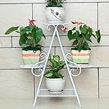 ZYN フラワースタンド鍛鉄コンチネンタルバルコニー多目的室内鉢植えスタンド (色 : 白, サイズ さいず : L70CM*W26CM*H70CM)