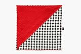 La Millou - Light Baby Blanket - Cotton - Minky (32 x 40in) (Chessboard-Red) by La Millou