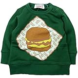 【秋冬春対応】 GARACH(ギャラッチ)裏毛ハンバーガーPtトレーナー 90cm /Gn NO.AH-1631616