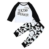 (プタス)Putars ベビー服 子供服 上下セット Tシャツ 男の子 LITTLE HEARTBREAKER パンダ柄 可愛い 秋 冬 スポーツ 運動会 旅行 記念日 プレゼント 6-24ヶ月