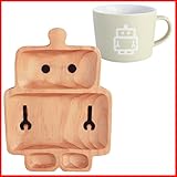 プチママン ロボット お食事セット ウッドトレイ マグカップ セット お子様へのプレゼントにピッタリ！子供 キッズ 赤ちゃん ベビー プレゼント ギフト ウッドプレート 誕生日 出産祝い 木の食器 ト
