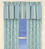 80 x 15 "布、ブルー&グリーンストライプby C & F