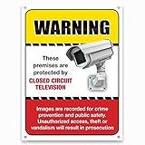 Video Surveillance Sign - CCTV Security Alert - 24 Hour Surveilance All Activities Are Monitored Sig