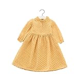 ［シューズラック］ベビー服　女の子　ワンピース　水玉　長袖　1-4歳　ガールズ　サーキュラースカート　チュニック　子供服　春秋着　スプリング　プレゼント　キッズ衣装　通園　速乾　吸汗　カジュアルウエア