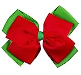 女の赤ちゃんのクリスマスリボンヘア弓アリちょう結びのヘアピン髪留めヘアアクセサリークリップ (A)