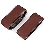 uxcell 研磨ベルト サンドペーパー アブレシブ ダークブラウン 60グリット 10個