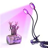 LONGKO 植物育成LEDライト クリップライト室内栽培 水耕栽培 省エネ USB充電式 水耕栽培ランプ 双頭設計