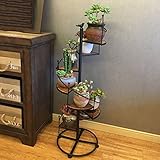 Plant shelf アイロンフラワーラック、階段形状プラントラック、リビングルーム多層仕上げフレーム Flower racks ( 色 : ブラック , サイズ さいず : 1M )